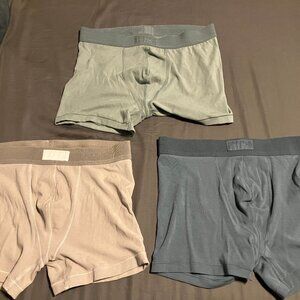SKIMS COTTON MENS 3" BOXER BRIEF 3-PACK | STONE MULTI × 1 - LIKE NEW